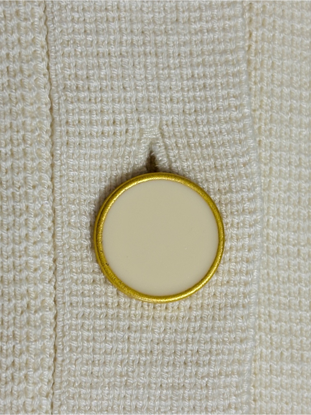 Talbots Ivory Button-Front Knit Cardigan - Picture 5 of 10